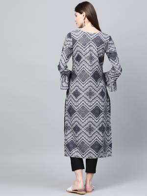 Black printed rayon kurtas-and-kurtis 2