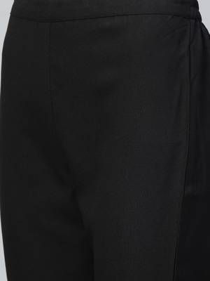 Black printed rayon kurtas-and-kurtis 5