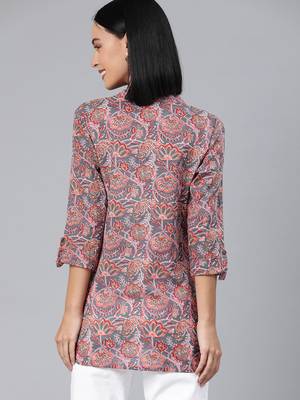 Grey printed cotton tunics 3