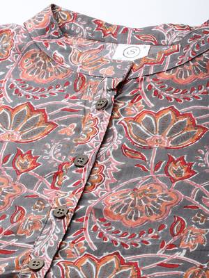 Grey printed cotton tunics 4