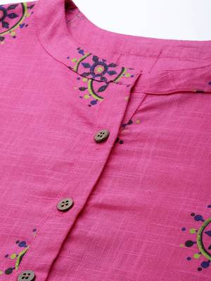 Pink printed cotton tunics 4
