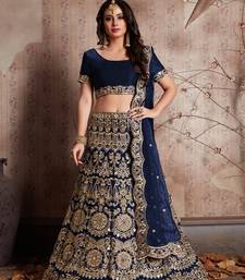 velvet wedding lehenga choli
