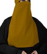 JSDC Women's Bubble Georgette Plain Single Layer Niqab Hijab