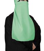 JSDC Women's Bubble Georgette Casual Wear Plain Single Layer Niqab Nosepiece