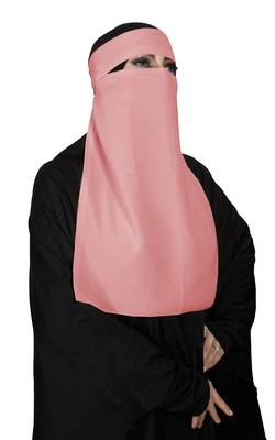 JSDC Women's Bubble Georgette Plain Single Layer Niqab Nosepiece 1