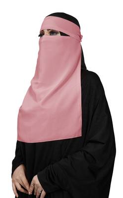 JSDC Women's Occasion Wear Georgette Material Plain Single Layer Niqab Nosepiece 2