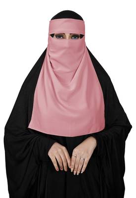 JSDC Women's Occasion Wear Georgette Material Plain Single Layer Niqab Nosepiece 4