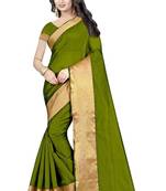 Multicolor woven cotton silk saree with blouse