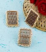 Stud Earring Set & Adjustable Finger Ring With Earring For Women Girl