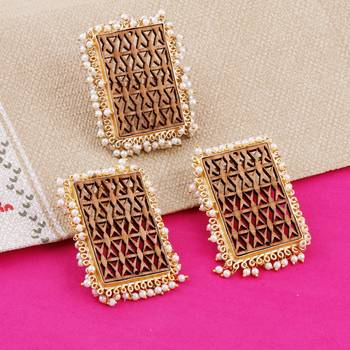 Stud Earring Set & Adjustable Finger Ring With Earring For Women Girl 2