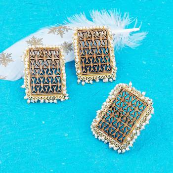 Stud Earring Set & Adjustable Finger Ring With Earring For Women Girl 5