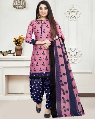 Pink printed cotton salwar 1