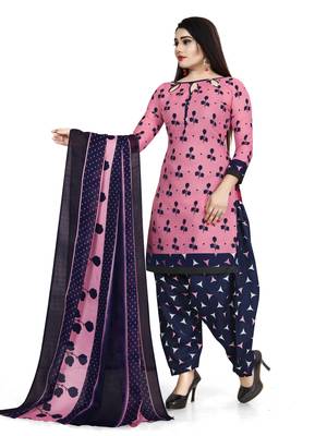 Pink printed cotton salwar 3
