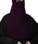 JSDC Women's Bubble Georgette Occasional Wear Plain Single Layer Niqab Hijab