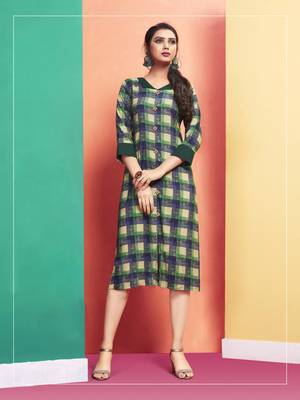 Blue printed rayon kurtas-and-kurtis 1