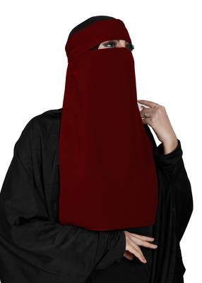 JSDC Women's Festive Wear Single Layer Georgette Niqab Nosepice 2
