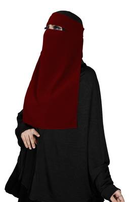 JSDC Women's Festive Wear Single Layer Georgette Niqab Nosepice 4