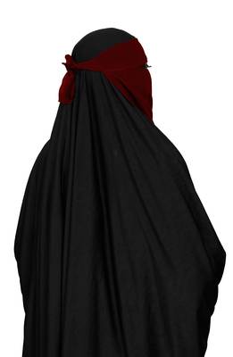 JSDC Women's Festive Wear Single Layer Georgette Niqab Nosepice 5