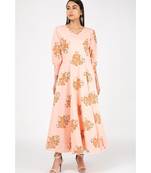 Peach Floral Dress