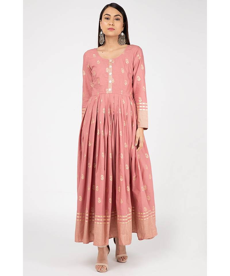 Rose Pink Gold Dress