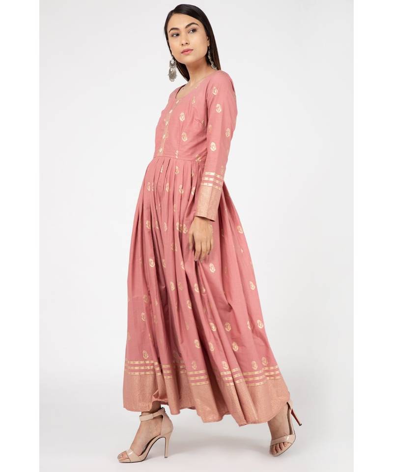 Rose Pink Gold Dress