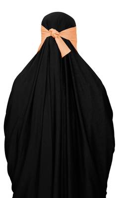 JSDC Women's Plain Georgette Single Layer Niqab Nosepiece Niqab 5