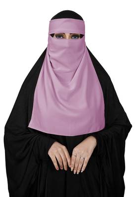 JSDC Women's Bubble Georgette Single Layer Niqab Hijab 4