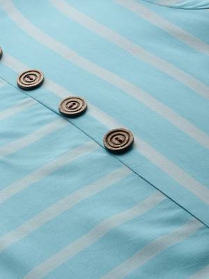 Blue printed rayon kurtas-and-kurtis 4