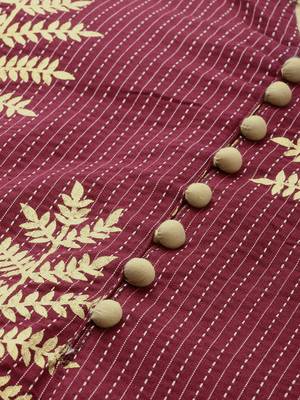 Mauve printed cotton cotton-kurtis 4
