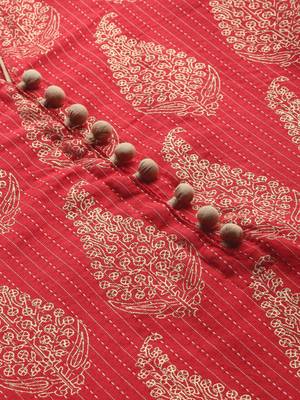 Red printed cotton cotton-kurtis 4
