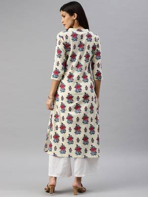 White printed cotton cotton-kurtis 3