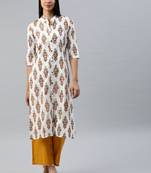 White printed cotton cotton-kurtis