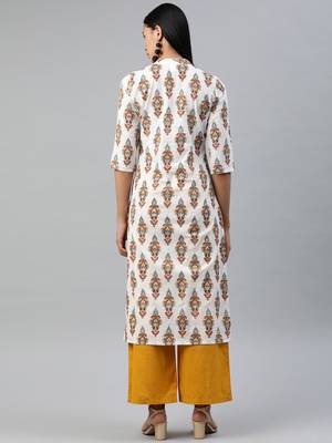 White printed cotton cotton-kurtis 3