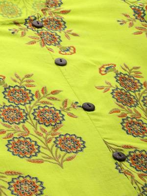 Green printed cotton cotton-kurtis 4