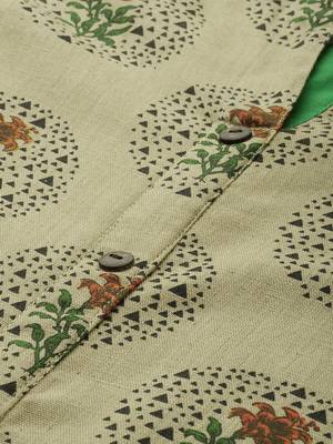 Brown printed cotton cotton-kurtis 4