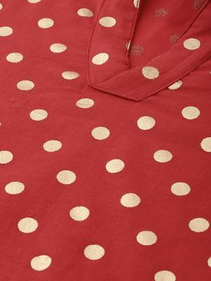 Red printed cotton cotton-kurtis 4