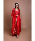 Showshaa Antique Gold Embroidered Pleated Anarkali