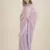 Rina Dhaka pure georgette saree with golden stripe with fur detail in palla with stiched blouse
