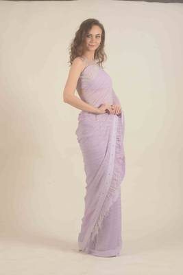  Pure georgette saree  6
