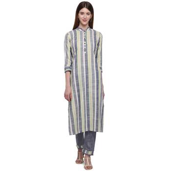 Grey printed cotton ethnic-kurtis 1