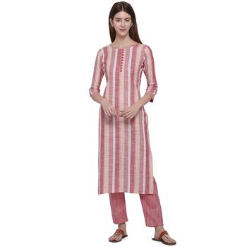 Pink printed cotton ethnic-kurtis 2
