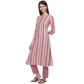 Pink printed cotton ethnic-kurtis 3