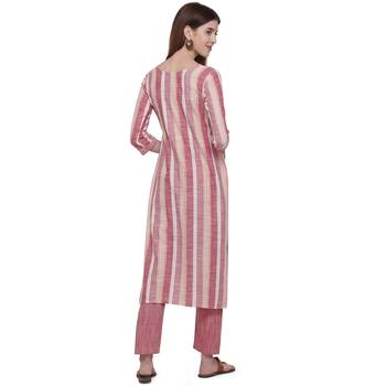Pink printed cotton ethnic-kurtis 4