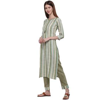 Green printed cotton ethnic-kurtis 2