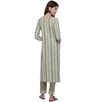 Green printed cotton ethnic-kurtis 3