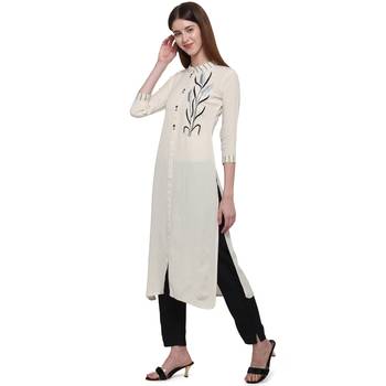 Black embroidered cotton ethnic-kurtis 2