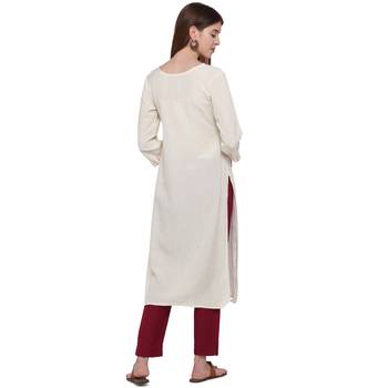 Maroon embroidered cotton ethnic-kurtis 4