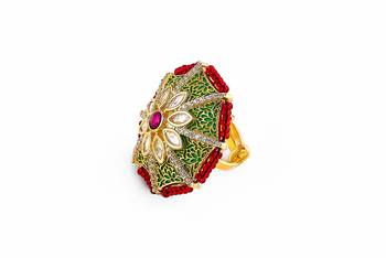 Traditional American Diamond  adjustable Multicolor rings 2