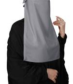 JSDC Women Bubble Georgette Plain Single Layer Cap Niqab Nosepiece Hijab