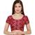 Women's Maroon & Wine Silk Blend Readymade Saree Blouse